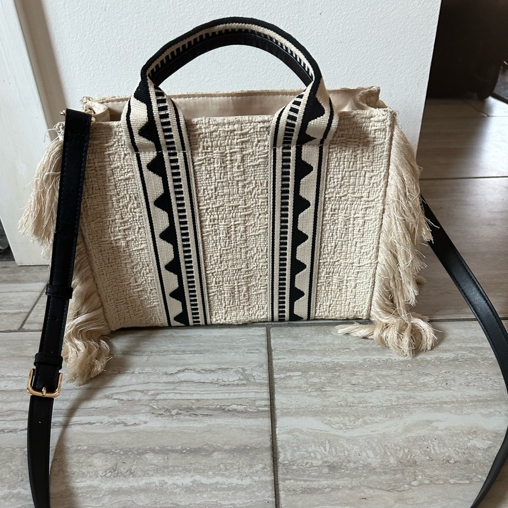 H&M Handbag Purse Boho Fringe Summer 2023